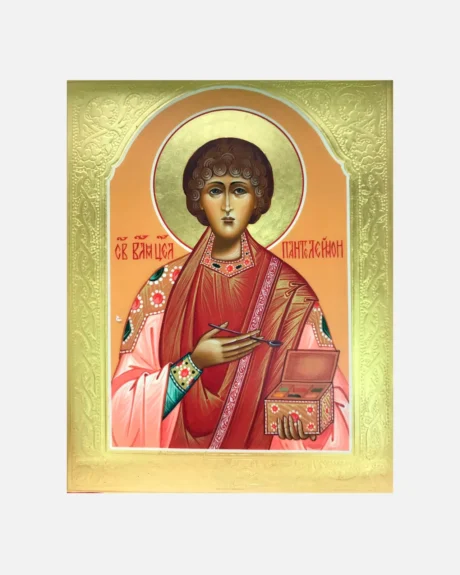 Икона 10х12 "Пантелеймон-целитель" арт.121,147